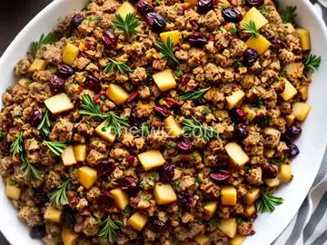 Sausage, Dried Cranberry and Apple Stuffing