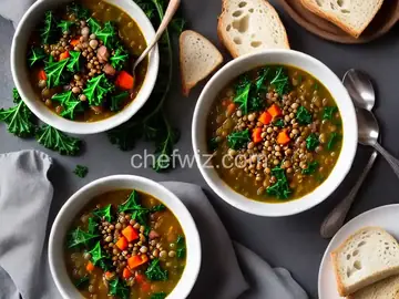 Sausage, Kale, and Lentil Soup