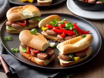 Sausage, Pepper, and Onion Sandwiches
