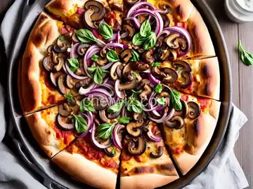 Sausage, Red Onion, and Wild Mushroom Pizza
