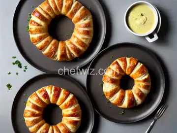 Sausage Roll Wreath with Dijonnaise