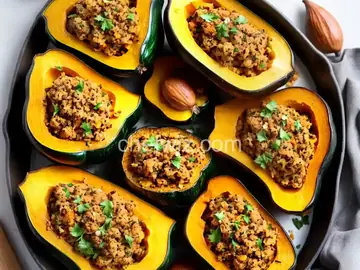 Sausage-Stuffed Acorn Squash