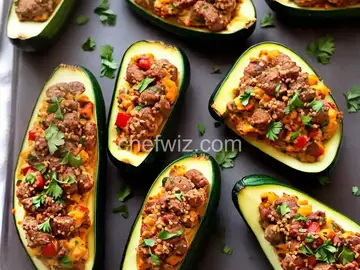 Sausage-Stuffed Zucchini Boats