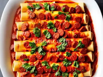 Sausage and Cheese Manicotti