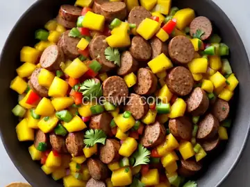 Sausage with Mango Salsa