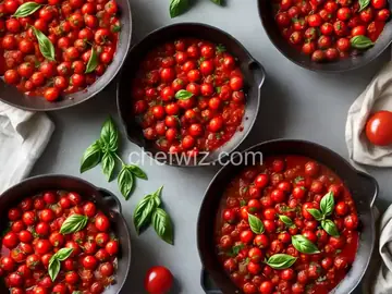 Sautéed Cherry Tomatoes with Garlic and Basil