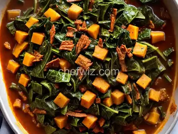 Sautéed Collard Greens and Sweet Onion with Paprika