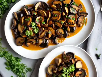 Saut�ed Eggplant and Mushrooms with Herbs