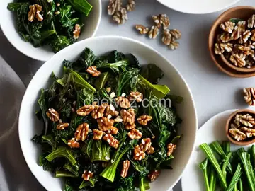 Saut√©ed Greens with Toasted Walnuts