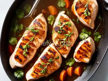 Sauteed Chicken Breasts with Fresh Herbs and Ginger