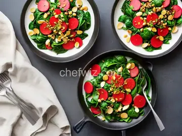 Sauteed Radishes with Spinach