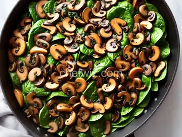 Sauteed Spinach and Mushrooms