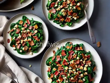 Sauteed Spinach with Bacon and Onions