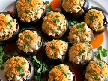 Savory Crab Stuffed Mushrooms