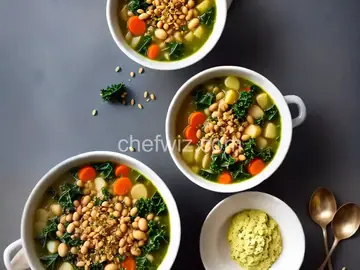 Savory Kale, Cannellini Bean, and Potato Soup