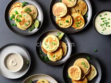 Scallion Pancakes With Chili-Ginger Dipping Sauce