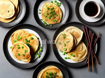 Scallion Pancakes with Ginger Dipping Sauce