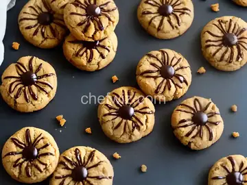 Scary Peanut Butter Spider Cookies