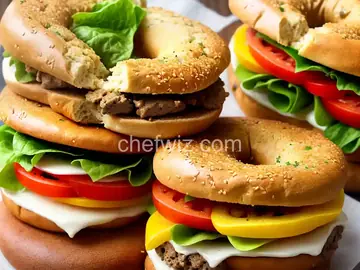 School Lunch Bagel Sandwich