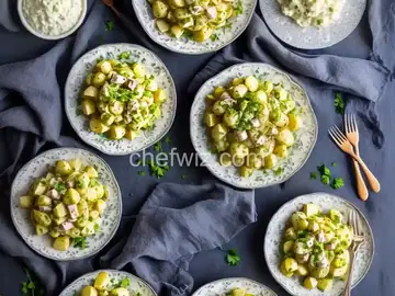 Schwabischer Kartoffelsalat (German Potato Salad - Swabian-Style)