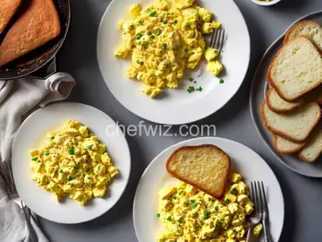 Scrambled Eggs with Sausage and Cornbread