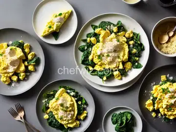 Scrambled Eggs with Spinach & Parmesan