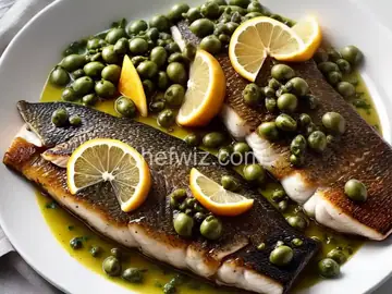 Sea Bass With Citrus-Olive-Caper Sauce