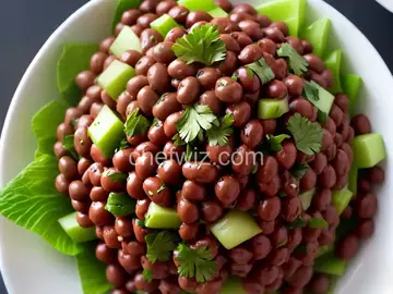 Sea Island Red Peas with Celery Leaf Salad