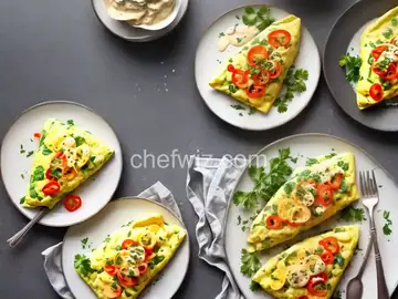 Seafood Omelets with Creamy Cheese Sauce