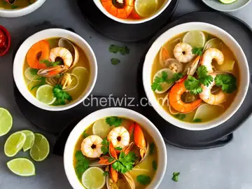 Seafood Sinigang (Sour and Savory Seafood Soup)
