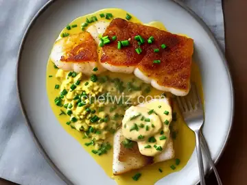 Seared Cod with Chive Butter Sauce