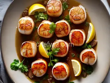 Seared Scallops With Brown Butter and Lemon Pan Sauce