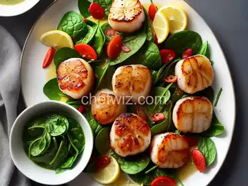 Seared Scallops With Indian Spinach Recipe
