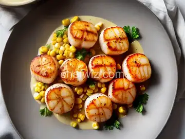 Seared Scallops with Corn Cream