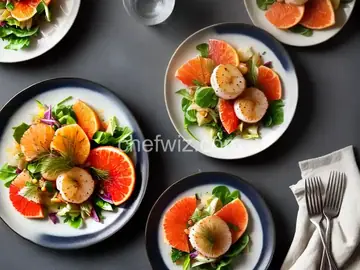 Seared Scallops with Grapefruit-Fennel Salad