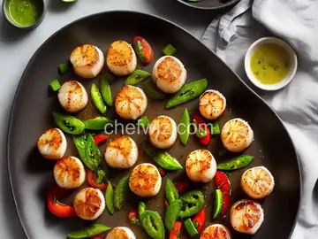 Seared Scallops with Jalapeno Vinaigrette