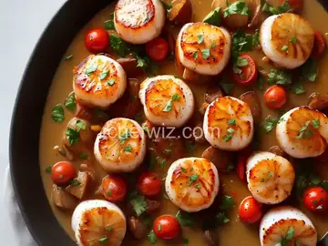 Seared Scallops with Tomato Beurre Blanc