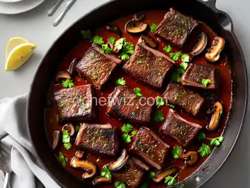 Seared Short Ribs With Mushrooms