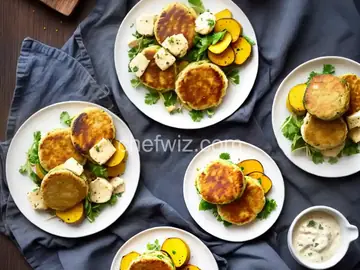 Seared Squash and Halloumi Burgers