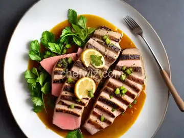Seared Tuna with Wasabi-Butter Sauce