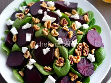 Serious Salads: Roasted Beet Salad with Goat Cheese, Walnuts and Honey Dijon Vinaigrette Recipe