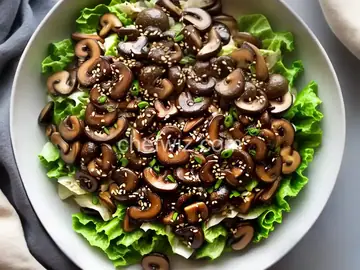 Sesame Cabbage and Mushrooms