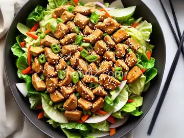 Sesame Chicken and Cabbage Salad