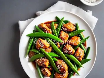 Sesame Chicken with Snow Peas