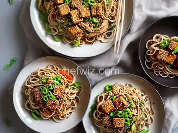 Sesame Noodles with Crispy Tofu