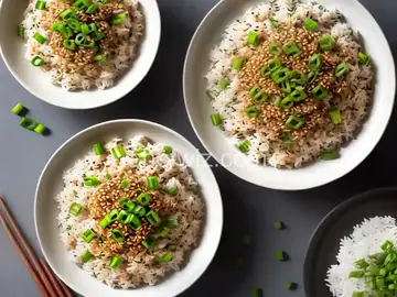 Sesame Rice With Scallions