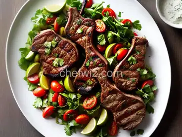 Seven-Spice Grilled Lamb Chops With Parsley Salad