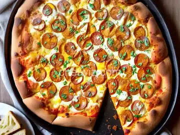 Sfincione (Sicilian New Years Pizza with Bread Crumbs, Onions, and Caciocavallo) Recipe
