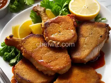 Sharon's golden fried TURKEY chops