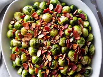 Shaved Brussels Sprouts with Bacon and Almonds